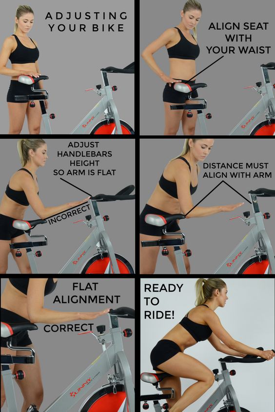 ajustements du vélo de spinning